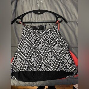 TWO CROPPED FLOWY TOPS ! Coral and black & white pattern 🌷🖤